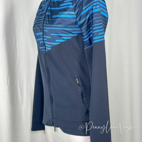 Nike Running Fanatic Dri Fit Full Zip Hoodie Size S Blue - Picture 8 of 9